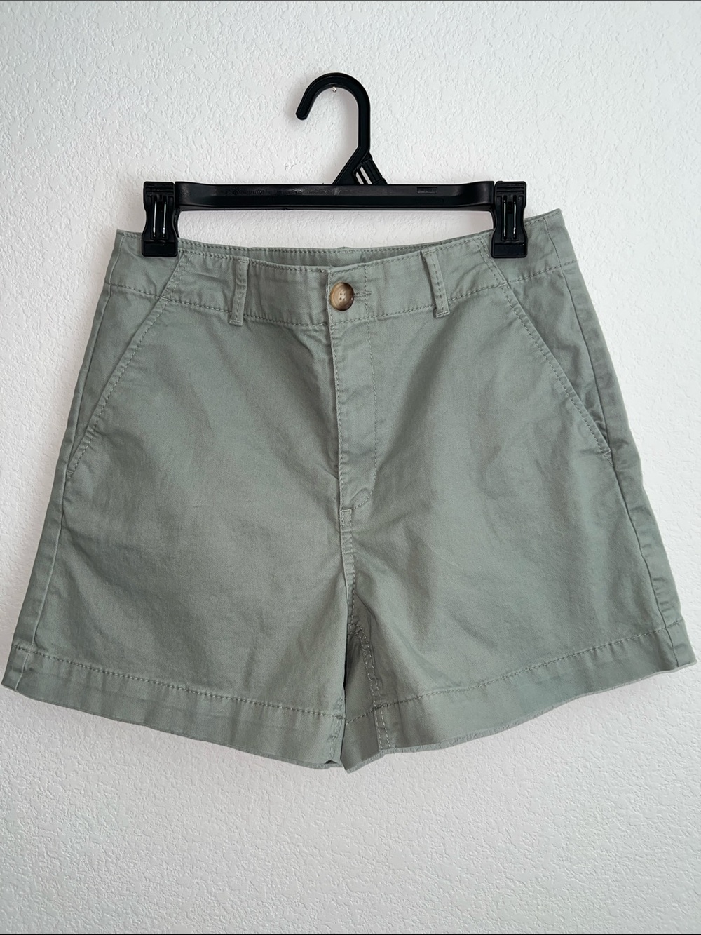LOFT Sage Green Cotton twill Shorts Size 4
